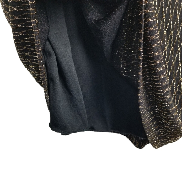 Everly Black Gold Sleeveless Dress Metallic Women's Size Small - Picture 4 of 7